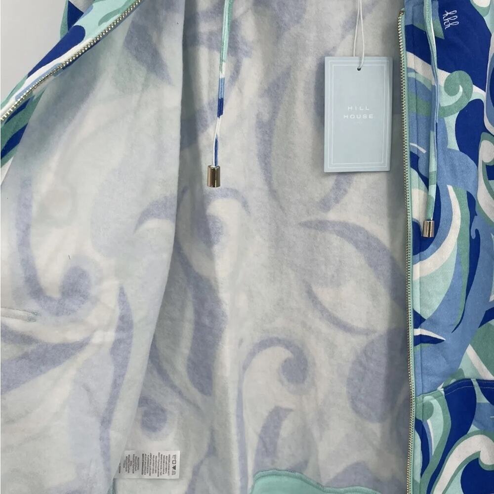 Hill House Women's Allie Zip Up Hoodie Jacket Ocean Kaleidoscope NWT XS - Picture 6 of 7